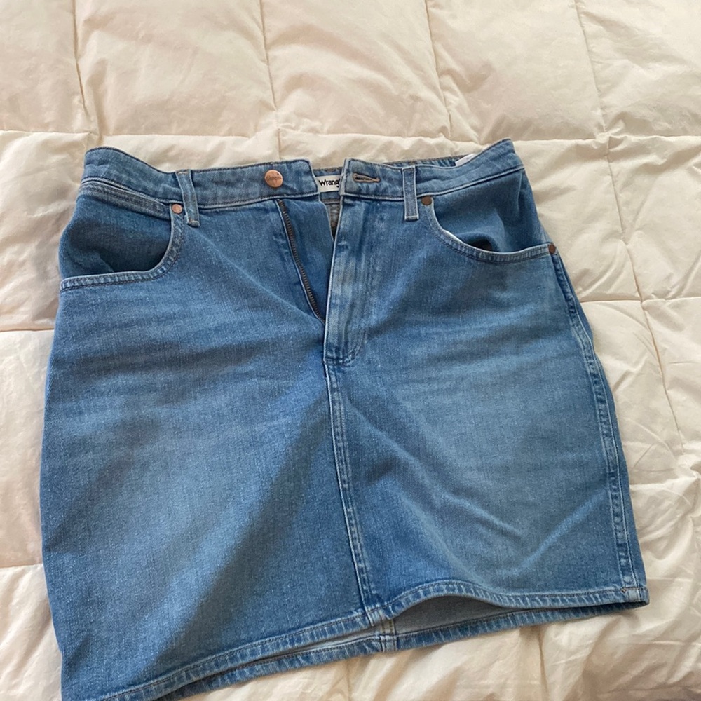 Wrangler Denim Mini Skirt Size M Medium Wash